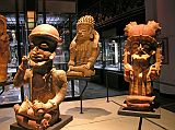 Ecuador Quito 02-05 Museo del Banco Central Gigantes de Bahia In the Sala de Arqueologia in the Museo del Banco Central are large seated humans known as the Gigantes de Bahia (500BC � 650AD).